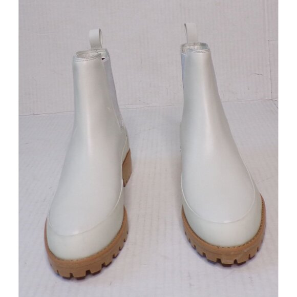 🆕 REBECCA ALLEN All Weather Chelsea Boot 9.5 Off-White - Picture 7 of 15